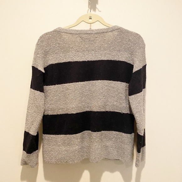 LOFT Blue‎ & Grey Knit Crew Neck Sweater - Picture 4 of 6